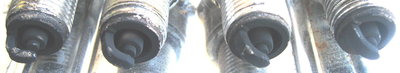 old fouled spark plugs